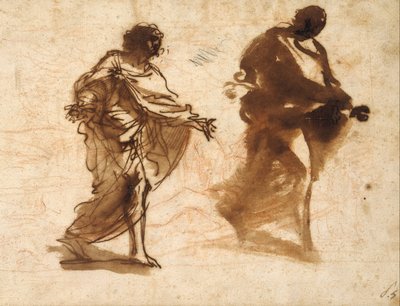 Two Studies for the Figure of Joseph by Pier Francesco Mola